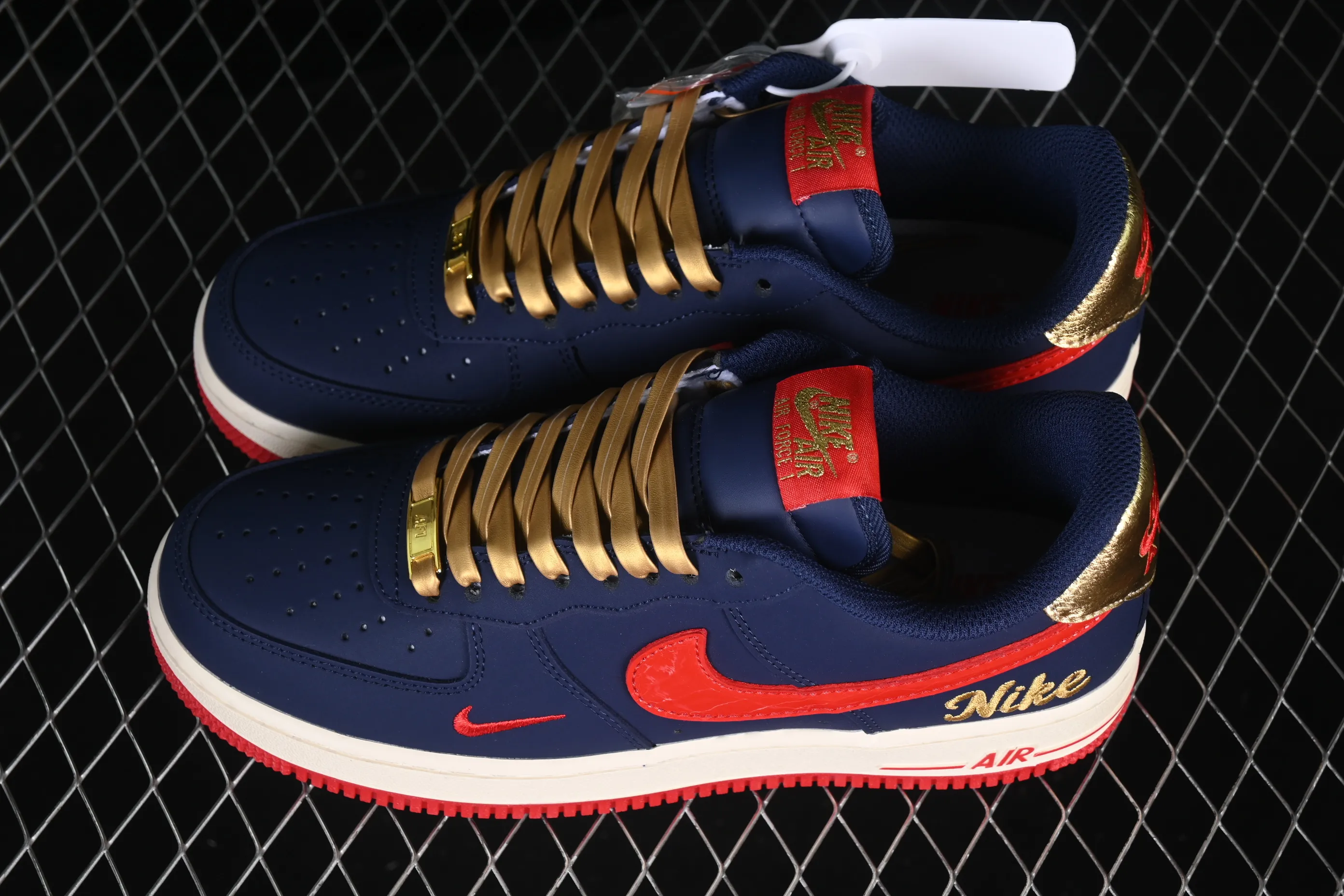 All Categories Nk Air Force 1 Air Force Series Nk Air Force 1 Low Air Force Low Nike Air Force 1'07 Low Blue Red Gold Air Force One Low Casual Shoes NH0601-529